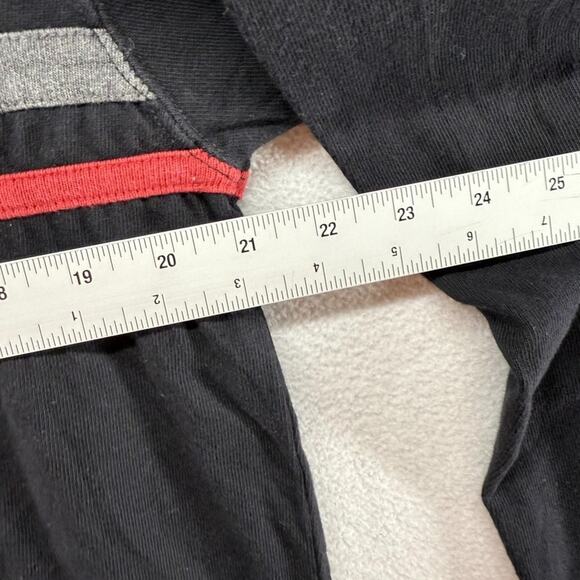 Vintage Sonoma Rugby shirt Men's Large Black Solid Striped Collared Preppy 90s - Picture 5 of 7